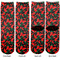 Chili Peppers Adult Crew Socks - Double Pair - Front and Back - Apvl