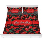 Chili Peppers Comforter Set - King (Personalized)