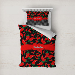 Chili Peppers Duvet Cover Set - Twin (Personalized)