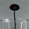 Chili Peppers Black Plastic 7" Stir Stick - Oval - Main