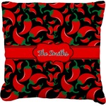 Chili Peppers Faux-Linen Throw Pillow 26" (Personalized)