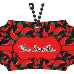 Chili Peppers Rear View Mirror Ornament (Personalized)