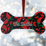 Chili Peppers Ceramic Dog Ornament w/ Name or Text