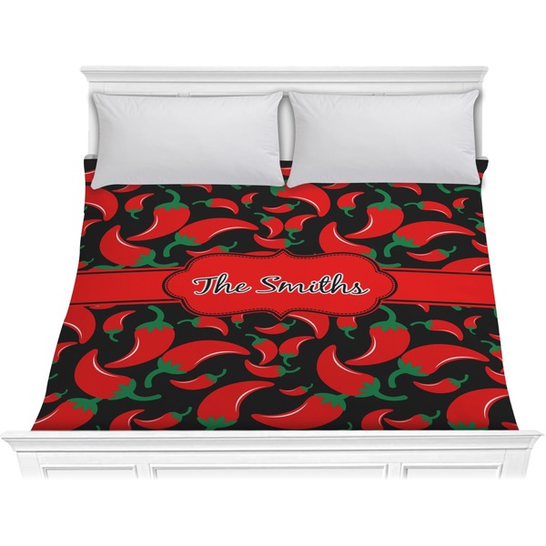 Custom Chili Peppers Comforter - King (Personalized)