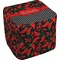 Chili Peppers Cube Poof Ottoman (Bottom)