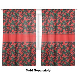Chili Peppers Curtain Panel - Custom Size