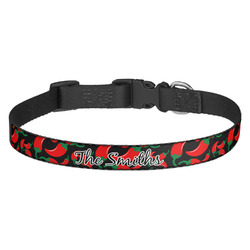 Chili Peppers Dog Collar - Medium (Personalized)