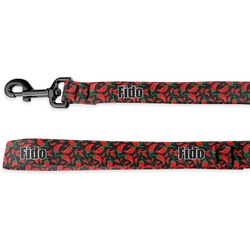 Chili Peppers Deluxe Dog Leash - 4 ft (Personalized)