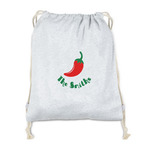 Chili Peppers Drawstring Backpack - Sweatshirt Fleece - Single Sided (Personalized)