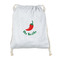 Chili Peppers Drawstring Backpacks - Sweatshirt Fleece - Single Sided - FRONT