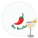 Chili Peppers Printed Drink Topper - 3.5" (Personalized)
