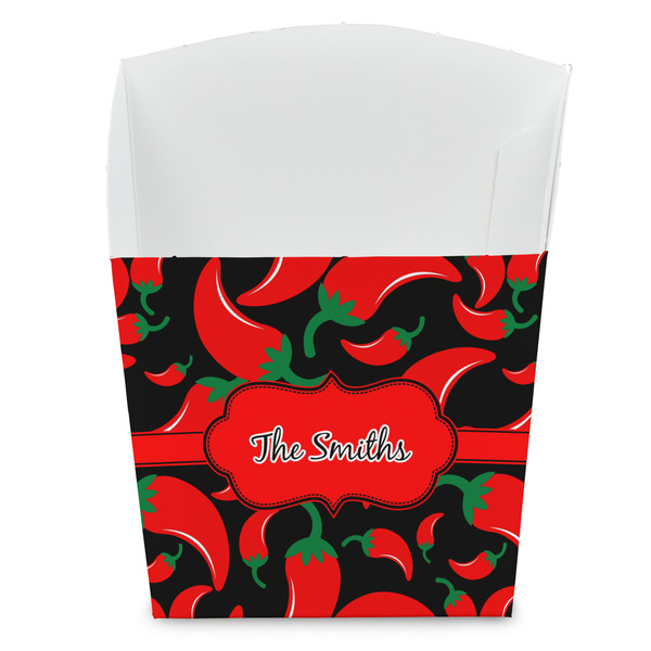 Custom Chili Peppers French Fry Favor Boxes (Personalized)