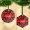 Chili Peppers Frosted Glass Ornament - MAIN PARENT