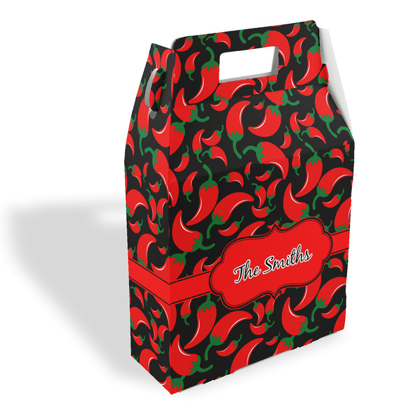 Custom Chili Peppers Gable Favor Box (Personalized)