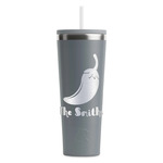 Chili Peppers RTIC Everyday Tumbler with Straw - 28oz - Grey - Double-Sided (Personalized)