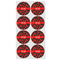 Chili Peppers Icing Circle - Medium - Set of 8