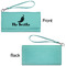 Chili Peppers Ladies Wallets - Faux Leather - Teal - Front & Back View