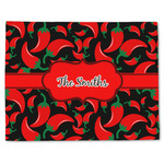 Chili Peppers Single-Sided Linen Placemat - Single w/ Name or Text