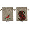 Chili Peppers Medium Burlap Gift Bag - Front and Back