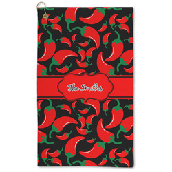 Chili Peppers Microfiber Golf Towel (Personalized)