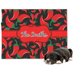 Chili Peppers Dog Blanket - Regular (Personalized)