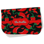 Chili Peppers Burp Cloth - Fleece w/ Name or Text