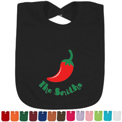 Chili Peppers Cotton Baby Bib (Personalized)