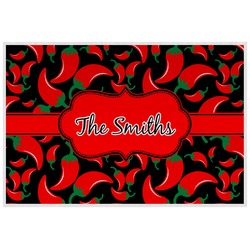Chili Peppers Laminated Placemat w/ Name or Text