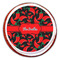 Chili Peppers Printed Icing Circle - Large - On Cookie