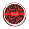 Chili Peppers Printed Icing Circle - Medium - On Cookie