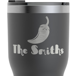 Chili Peppers RTIC Tumbler - Black - Engraved Front (Personalized)