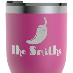 Chili Peppers RTIC Tumbler - Magenta - Laser Engraved - Single-Sided (Personalized)