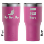 Chili Peppers RTIC Tumbler - Magenta - Laser Engraved - Double-Sided (Personalized)