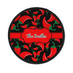 Chili Peppers Iron On Round Patch w/ Name or Text