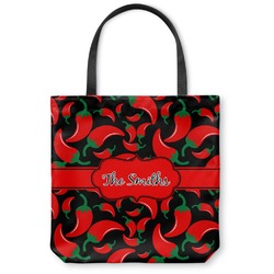 Chili Peppers Canvas Tote Bag - Small - 13"x13" (Personalized)
