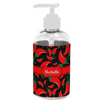 Chili Peppers Plastic Soap / Lotion Dispenser (8 oz - Small - White) (Personalized)