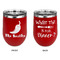 Chili Peppers Stainless Wine Tumblers - Red - Double Sided - Approval