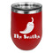 Chili Peppers Stainless Wine Tumblers - Red - Double Sided - Front