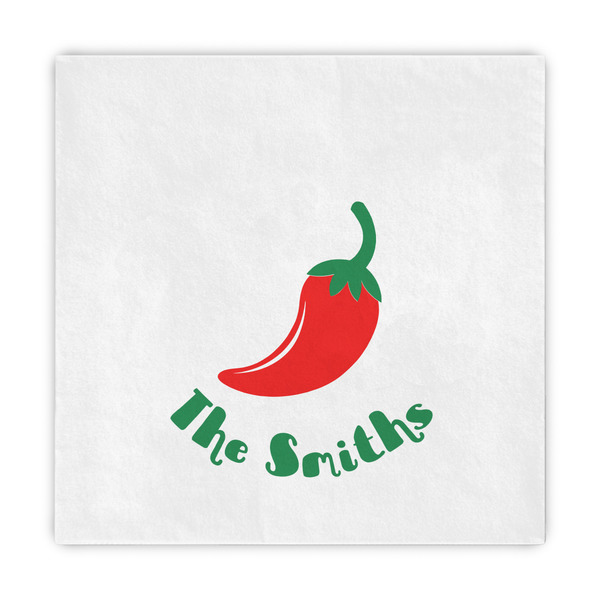 Custom Chili Peppers Decorative Paper Napkins (Personalized)