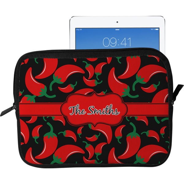 Custom Chili Peppers Tablet Case / Sleeve - Large (Personalized)