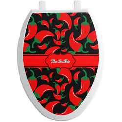 Chili Peppers Toilet Seat Decal - Elongated (Personalized)