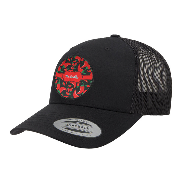 Custom Chili Peppers Trucker Hat - Black (Personalized)