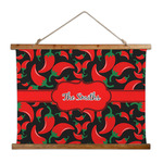 Chili Peppers Wall Hanging Tapestry - Wide (Personalized)