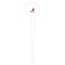 Chili Peppers White Plastic 4" Food Pick - Round - Single Pick