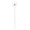 Chili Peppers White Plastic 5.5" Stir Stick - Round - Single Stick