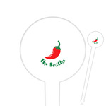 Chili Peppers Round Plastic Food Picks (Personalized)