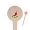 Chili Peppers Wooden 4" Food Pick - Round - Closeup