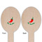 Chili Peppers Wooden Food Pick - Oval - Double Sided - Front & Back