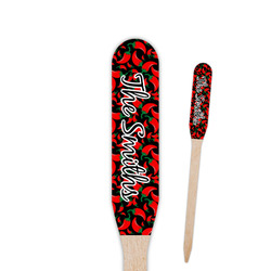 Chili Peppers Paddle Wooden Food Picks - Single Sided (Personalized)