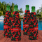 Chili Peppers Zipper Bottle Cooler - Set of 4 - LIFESTYLE